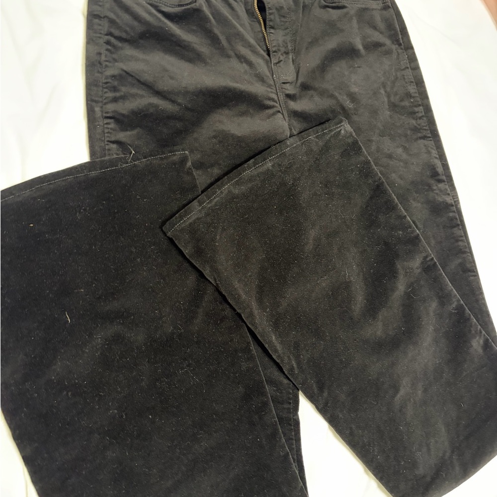 L'AGENCE women's Black velvet flare